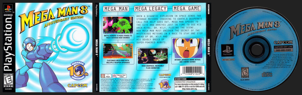 PSX PlayStation Mega Man 8 Blue Hub Plain Version