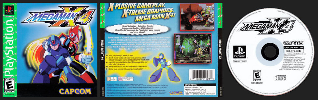 PSX PlayStation Mega Man X4