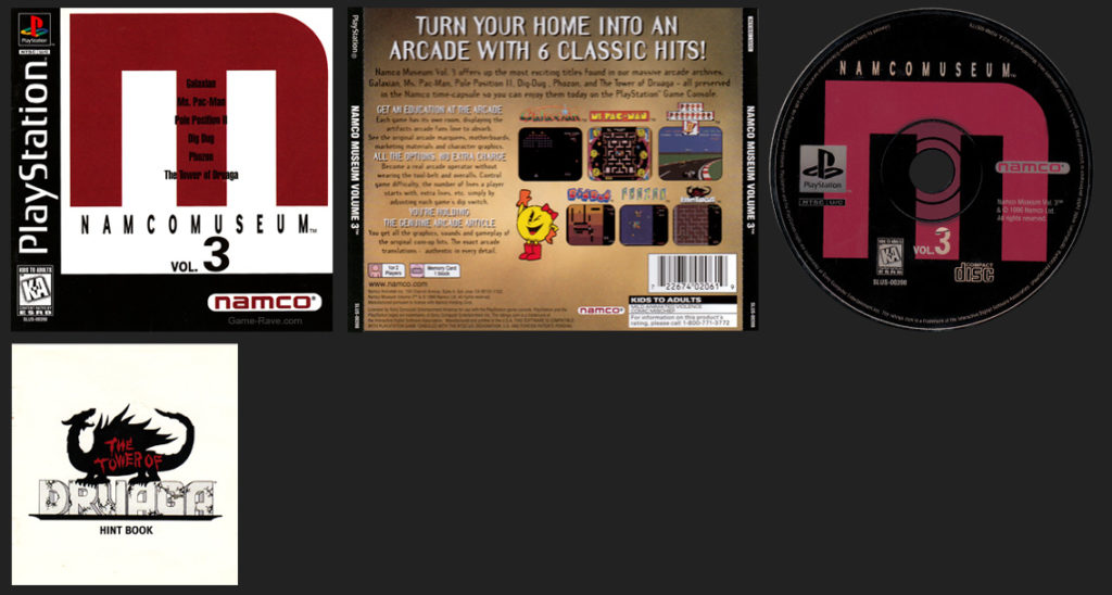 PSX PlayStation Namco Museum Volume 3 - M Black Label Retail Release