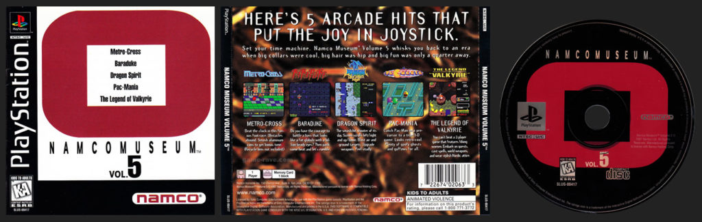 PSX PlayStation Namco Museum Volume 5 - O Black Label Retail Release