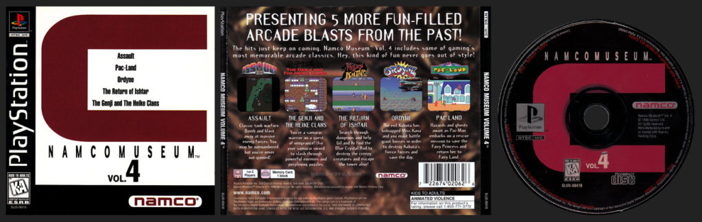 PSX PlayStation Namco Museum Volume 4 - C Black Label Retail Release