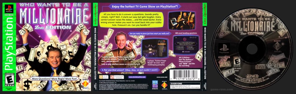 PSX PlayStation Who Wants to Be a Millionaire Greatest Hits Release