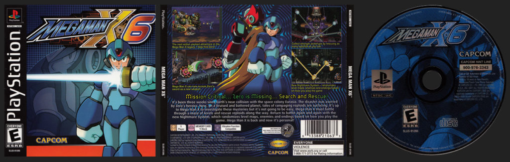 PSX PlayStation Mega Man X6 Black Label Retail Release