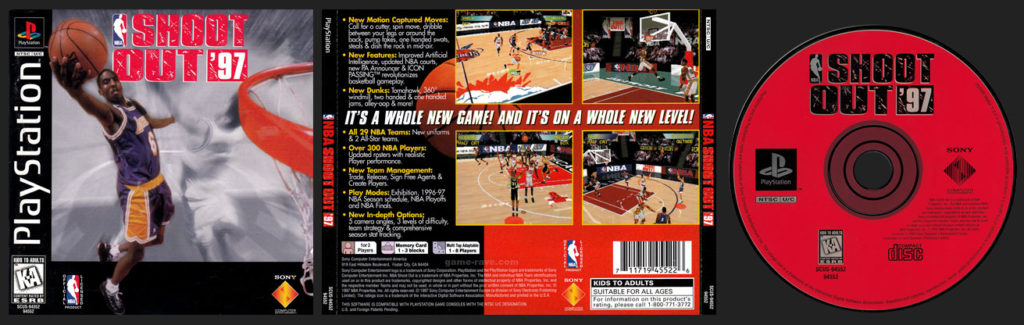 PSX PlayStation NBA Shoot Out ’97 Black Label Retail Release