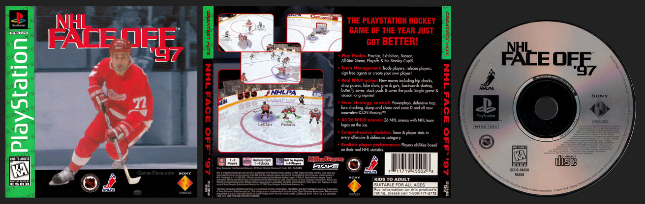 PSX PlayStation NHL Face Off 97
