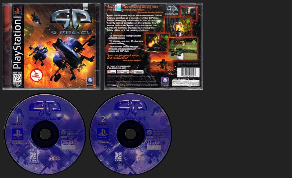 PSX PlayStation G-Police Single Jewel Case Release