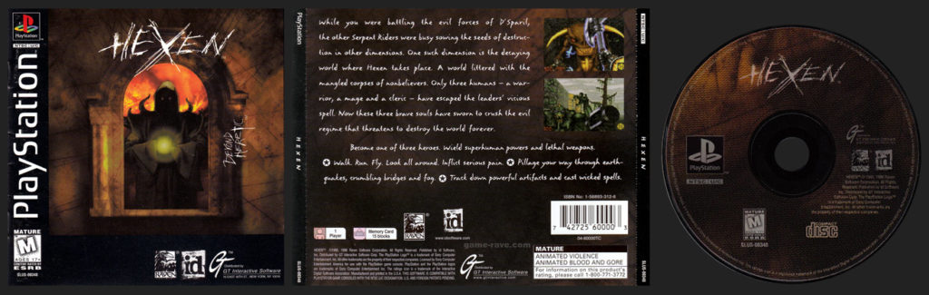 PSX PlayStation Hexen Black Label Retail Release