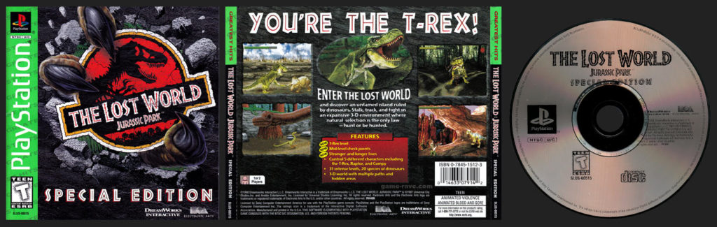 PSX PlayStation The Lost World: Jurassic Park