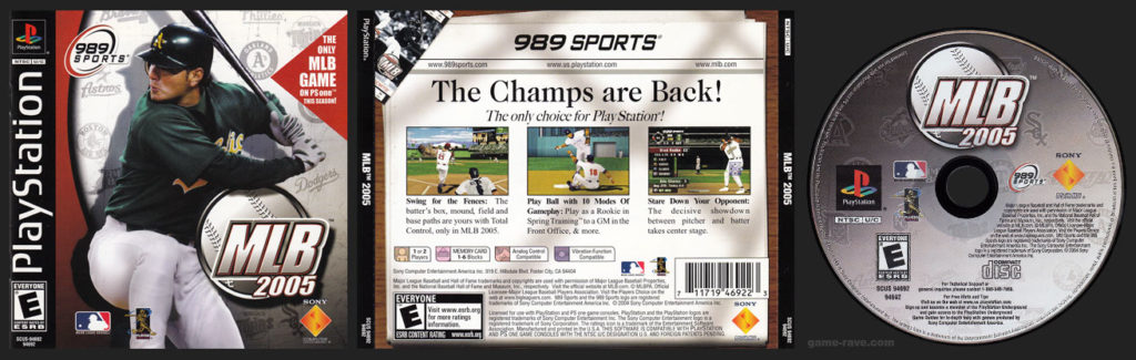 PSX PlayStation MLB 2005