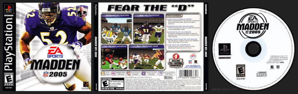 PSX PlayStation Madden NFL 2005