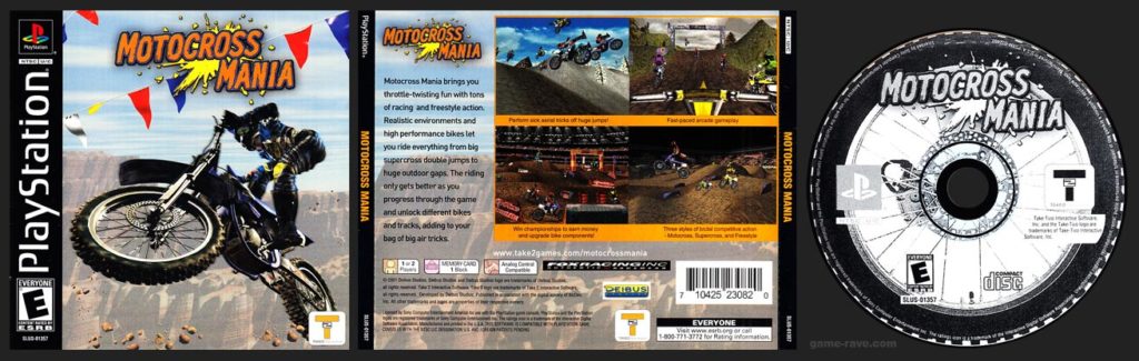 PSX PlayStation Motocross Mania 1 Ring Black Hub Black Label Retail Release