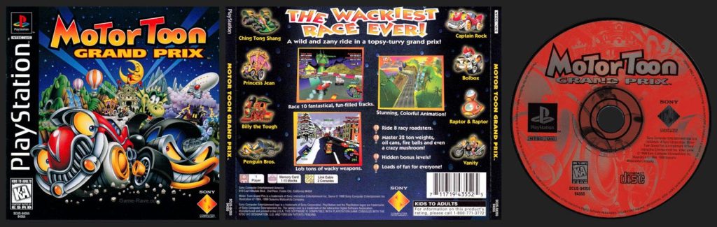 PSX PlayStation Motor Toon Grand Prix Black Label Retail Release
