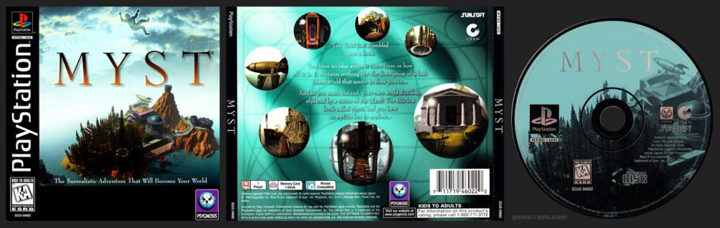 PSX PlayStation Myst 1-Ring Hub Variant Black Label Retail Release