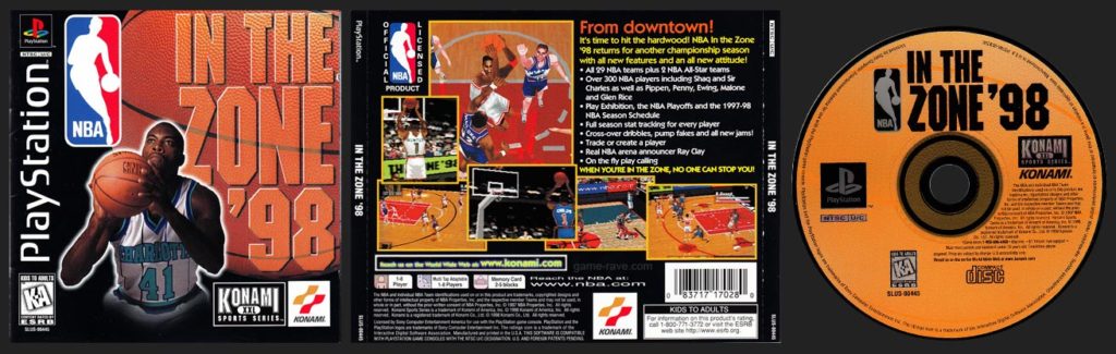 PSX PlayStation NBA In the Zone '98 Black Label Retail Release