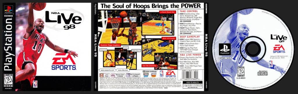 PSX PlayStation NBA Live 98 Black Label Retail Release