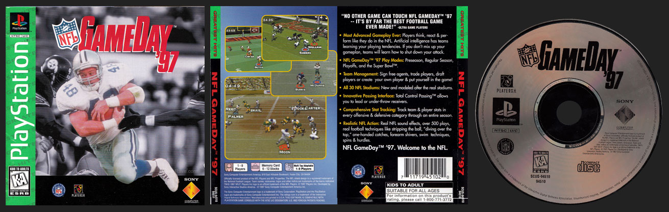 PSX PlayStation NFL GameDay ’97