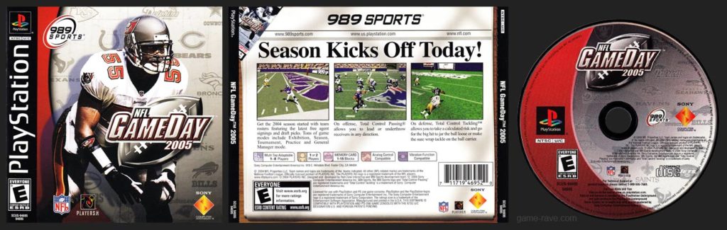 PSX PlayStation NFL GameDay 2005