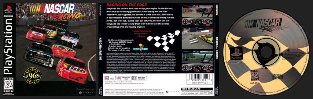 PSX PlayStation NASCAR Racing