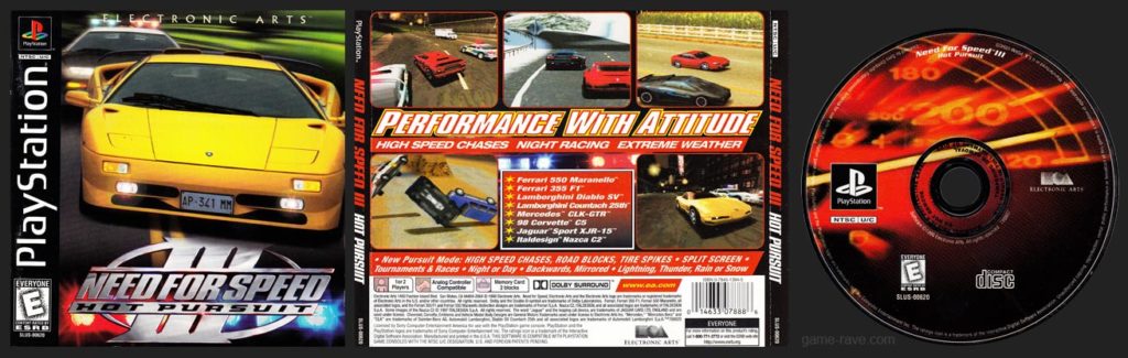 PSX PlayStation Need For Speed III: Hot Pursuit Black Label Retail Release