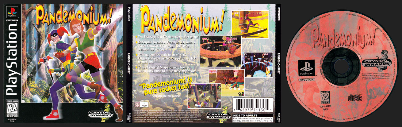PSX PlayStation Pandemonium! Black Label Retail Release