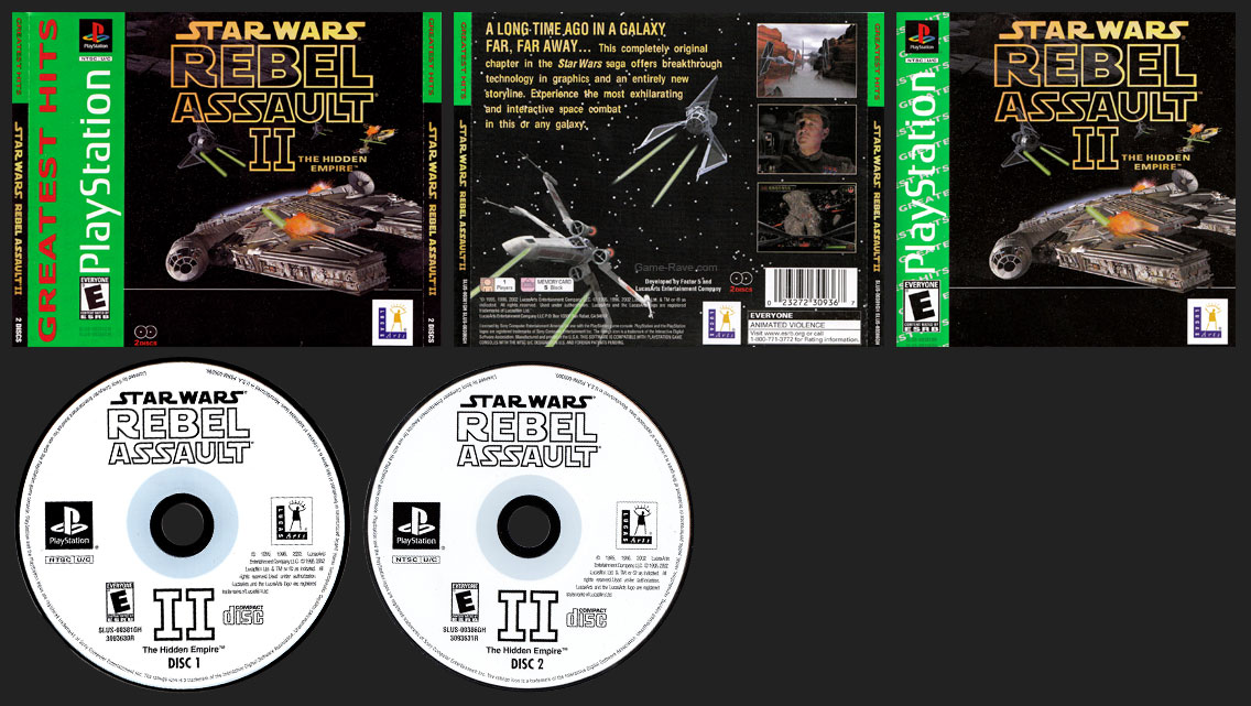 PSX PlayStation Star Wars: Rebel Assault II - The Hidden Empire