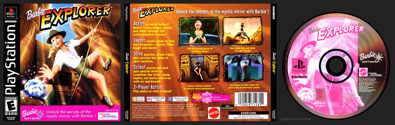 PSX PlayStation Barbie Explorer Black Label Retail Release
