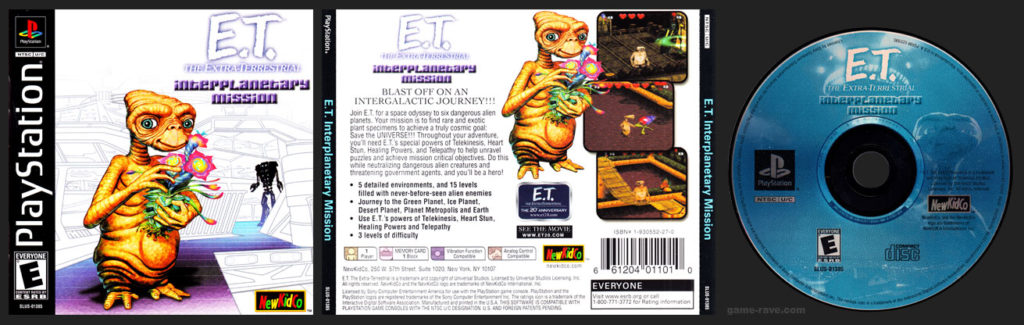 PSX PlayStation E.T. The Extra-Terrestrial Interplanetary Mission