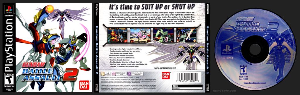 PSX PlayStation Gundam Battle Assault 2 Gundum Typo Black Label Retail Release