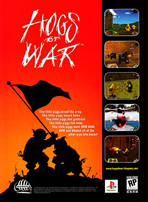 PSX PlayStation Magazine Ad Hogs of War