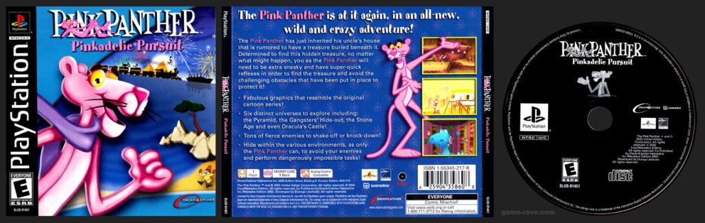 PSX PLayStation Pink Panther Pinkadelic Pursuit