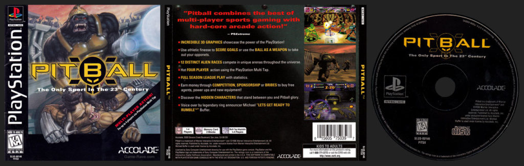 PSX PlayStation Pitball Black Label Retail Release