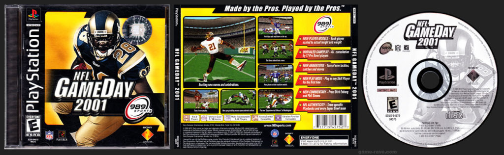 PSX PlayStation NFL GameDay 2001 Round NFL Hologram Cover Variant
