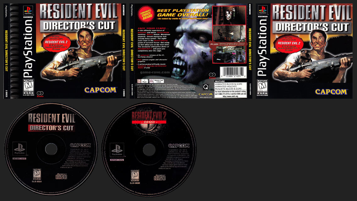 PSX PlayStation Resident Evil: Director’s Cut Double Jewel Case with Demo Black Label Retail Release