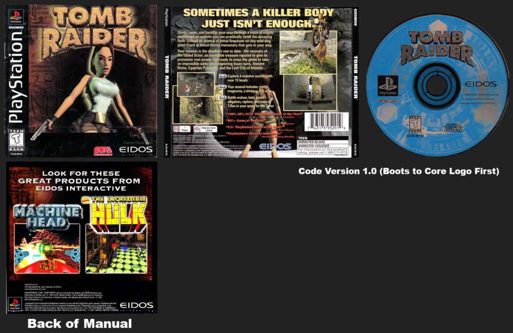 PSX-Tomb-Raider-Boots-to-Core-Release Code Version 1.0