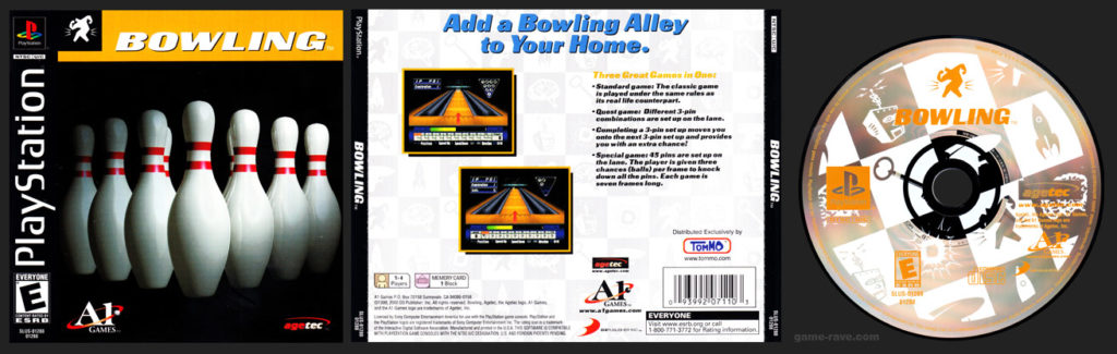 PSX PlayStation Tommo Value Pack 1 Bowling 3 Pack Release