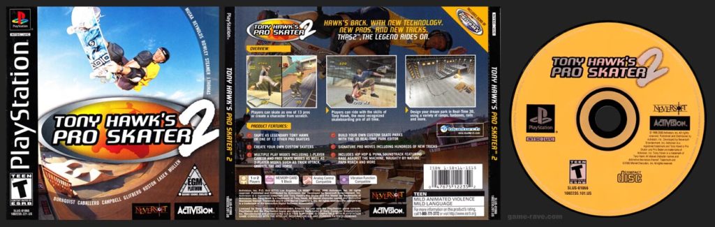 PSX PlayStation Tony Hawk's Pro SKater 2 EGM Silver Variant