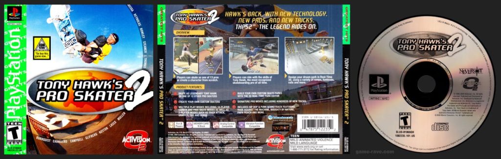 PSX PlayStation Tony Hawk's Pro Skater 2 Greatest Hits Release