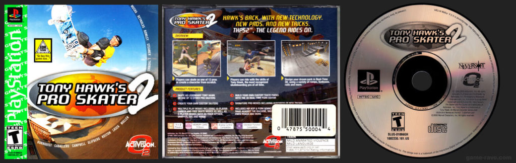 PSX Tony Hawks Pro Skater 2 Greatest Hits UPC Variant