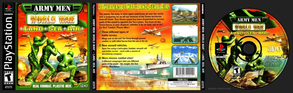 PSX PlayStation Army Men: World War – Land * Sea * Air