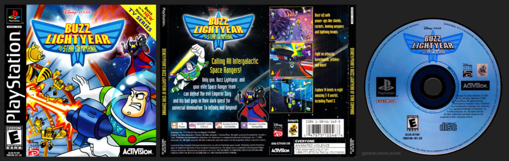 PSX PlayStation Disney / Pixar's Buzz Lightyear of Star Command Black Label Retail Release