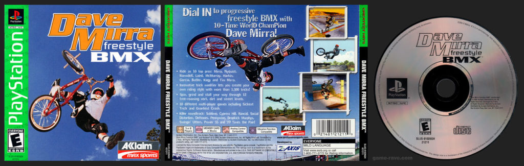 PSX PlayStation Dave Mirra Freestyle BMX Greatest Hits Release