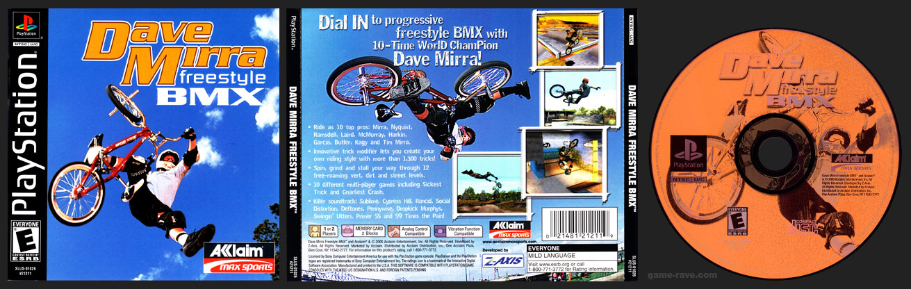 PSX PlayStation Dave Mirra Freestyle BMX 