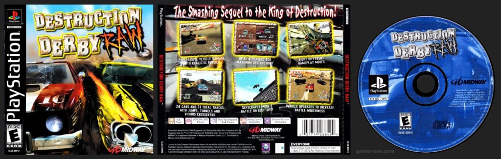 PSX PlayStation Destruction Derby Raw