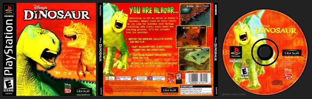 PSX PlayStation Disney's Dinosaur Black Label Retail Release