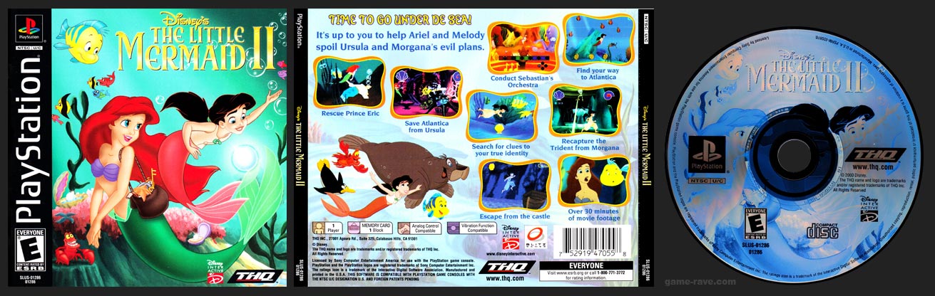 PSX PlayStation Disney's The Little Mermaid II Black Label Retail Release