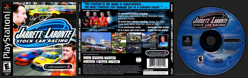 PSX PlayStation Jarrett & Labonte Stock Car Racing Black Label Retail Release
