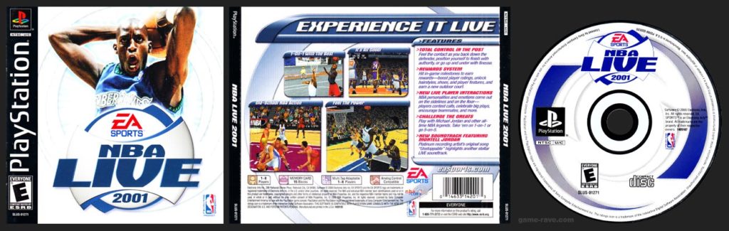 PSX PlayStation NBA Live 2001 Black Label Retail Release