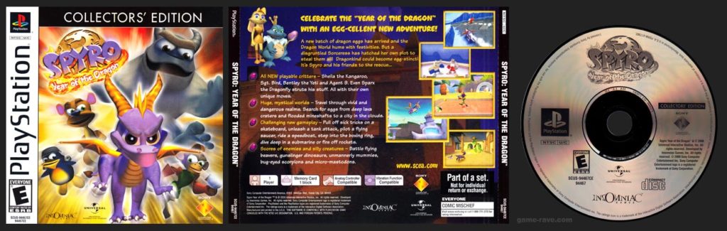 PSX PlayStation Spyro: Year of the Dragon Collector's Edition