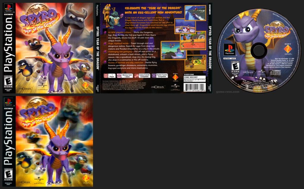 PSX PlayStation Spyro: Year of the Dragon Lenticular Cover