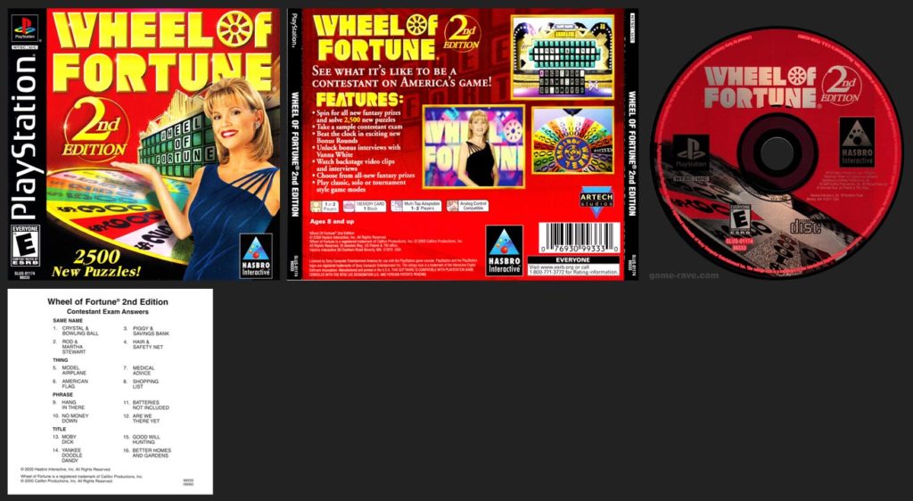 PSX PlayStation Wheel of Fortune 2nd Edition